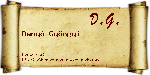 Danyó Gyöngyi névjegykártya
